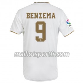 Maillot de Foot Real Madrid Karim Benzema 9 Domicile 2019/20